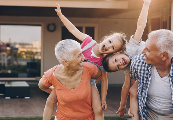 Grandparents enjoying time with grandchildren